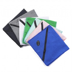 Microfiber waffle sports towels with zipper pocket