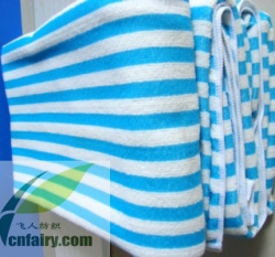 超细纤维蓝白条纹毛巾